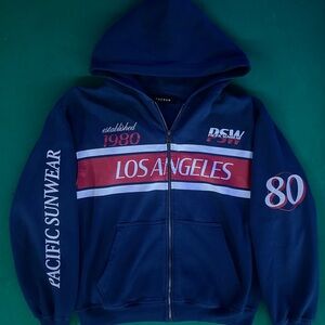 PacSun Blue Zip Up Sweater